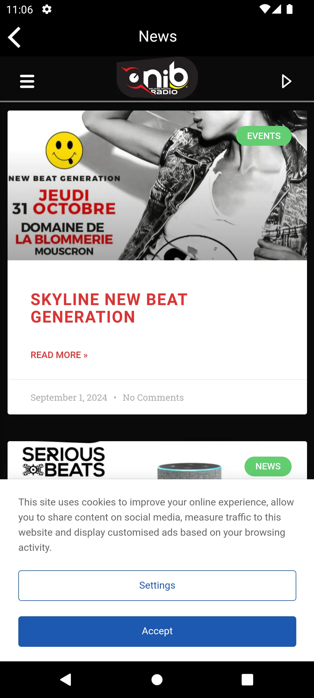 GALAXIE Radio BELGIUM | Indus Appstore | Screenshot