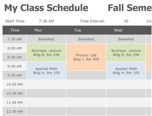 Schedules Templates | Indus Appstore | Screenshot