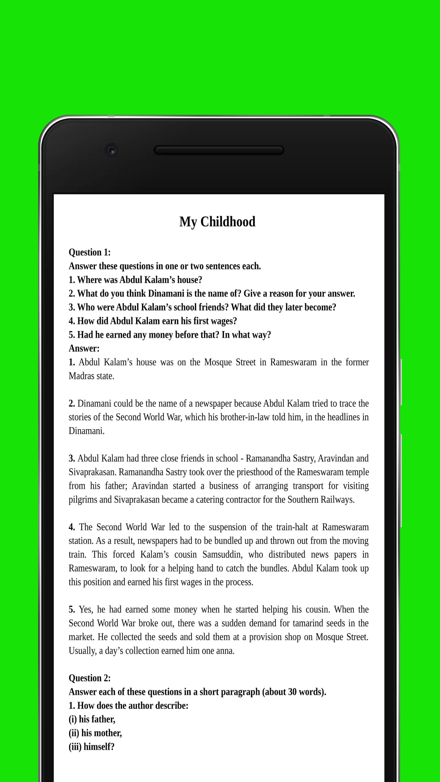 Class 9 English Solution SEBA | Indus Appstore | Screenshot