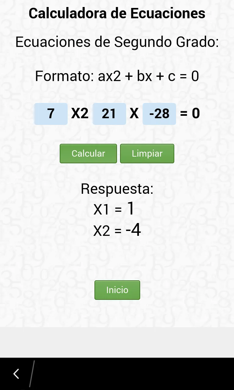 Calculadora de Ecuaciones | Indus Appstore | Screenshot