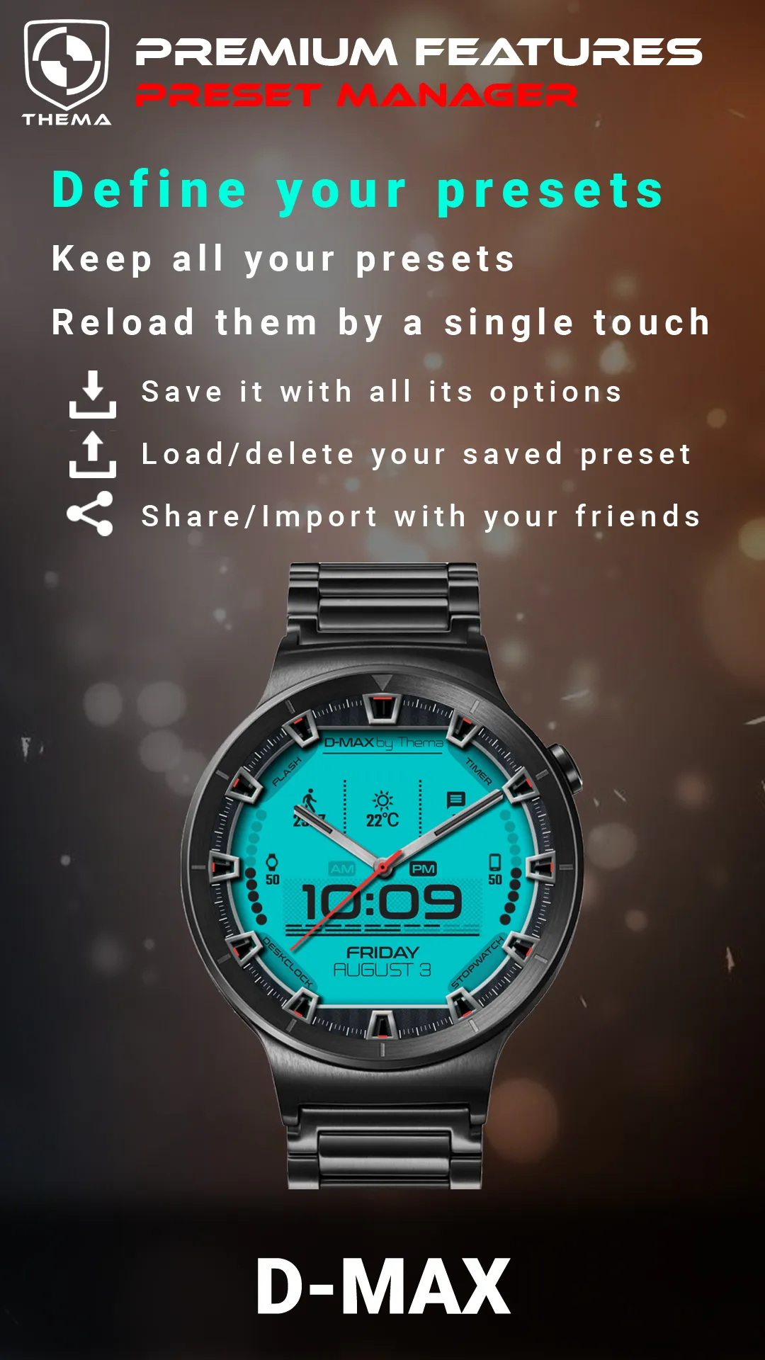 D-Max Watch Face | Indus Appstore | Screenshot