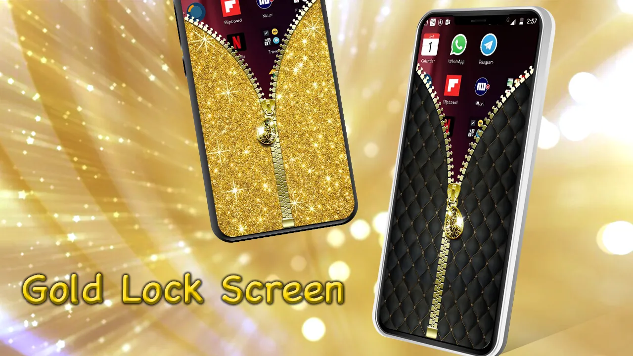 Gold Lock Screen | Indus Appstore | Screenshot