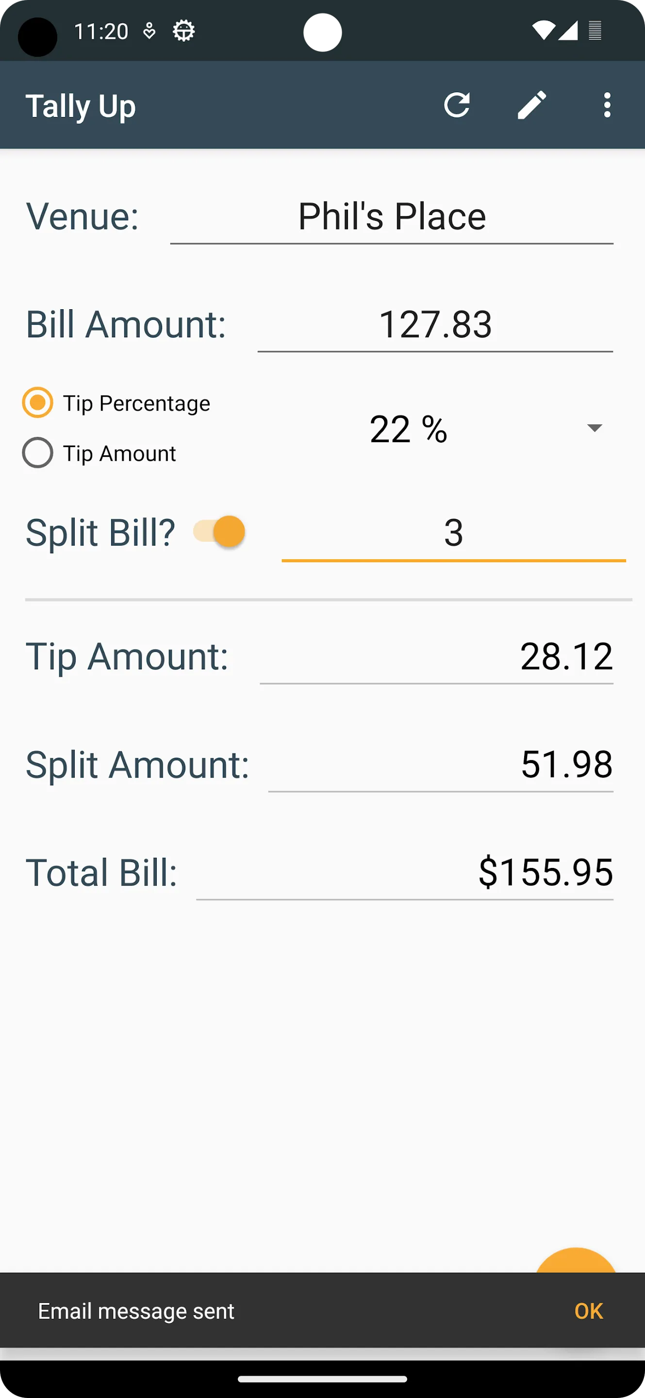 Tally Up - Tip Calculator | Indus Appstore | Screenshot