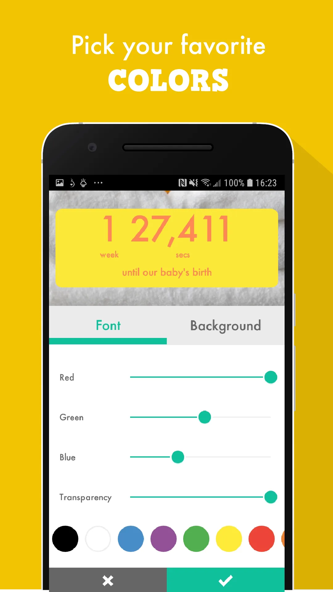 Baby Countdown Widget | Indus Appstore | Screenshot