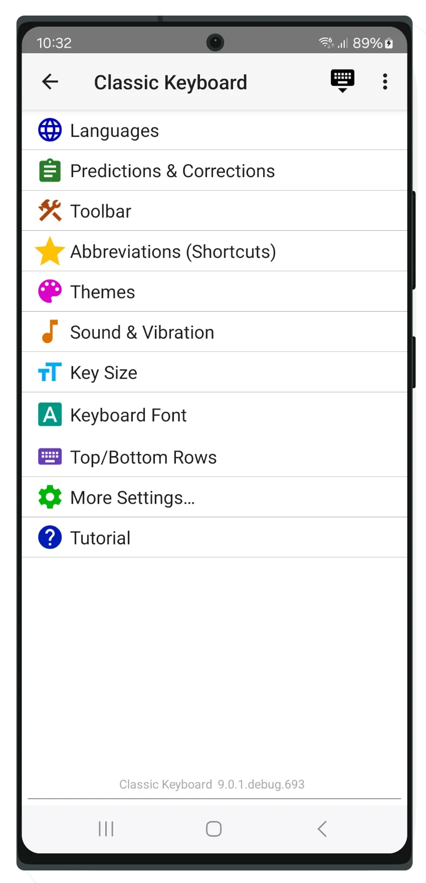 Classic Big Keyboard | Indus Appstore | Screenshot