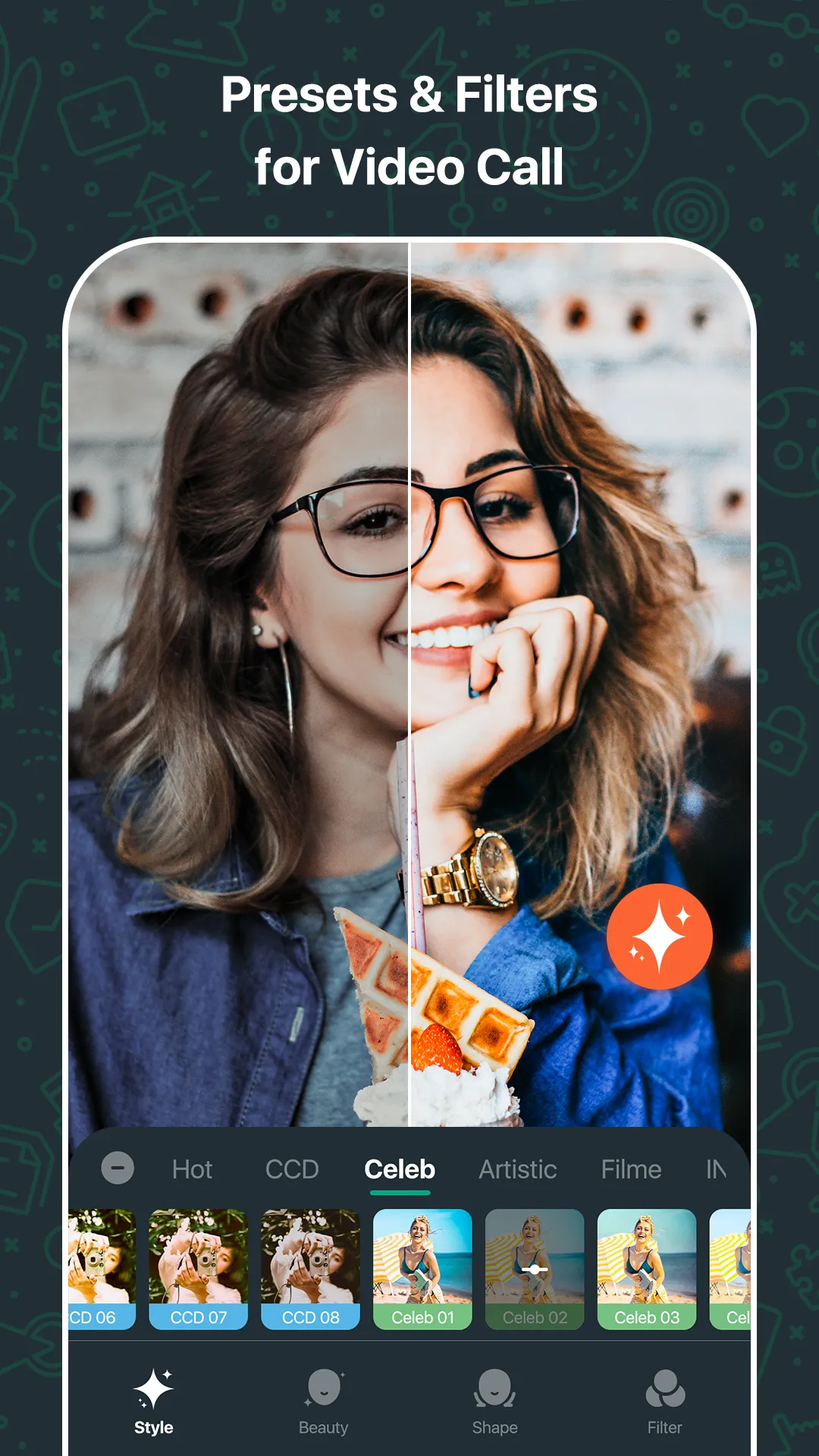 Filter Cam for WA Video Call | Indus Appstore | Screenshot