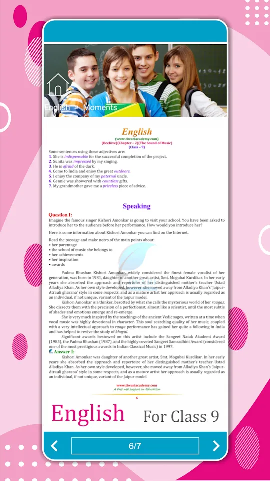 NCERT Solution Class 9 English | Indus Appstore | Screenshot