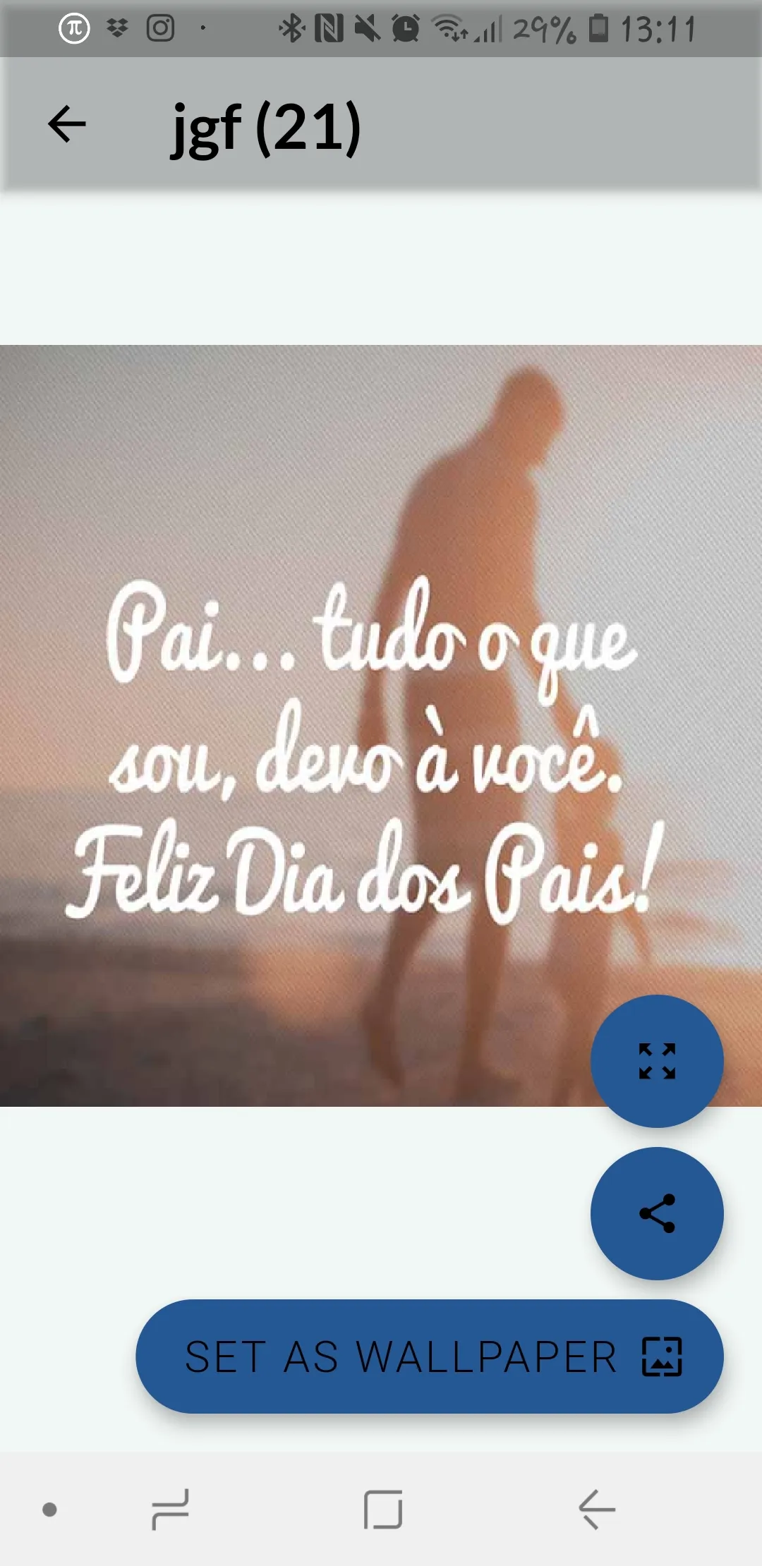 FELIZ DIA DOS PAIS UM ABRAÇO! | Indus Appstore | Screenshot