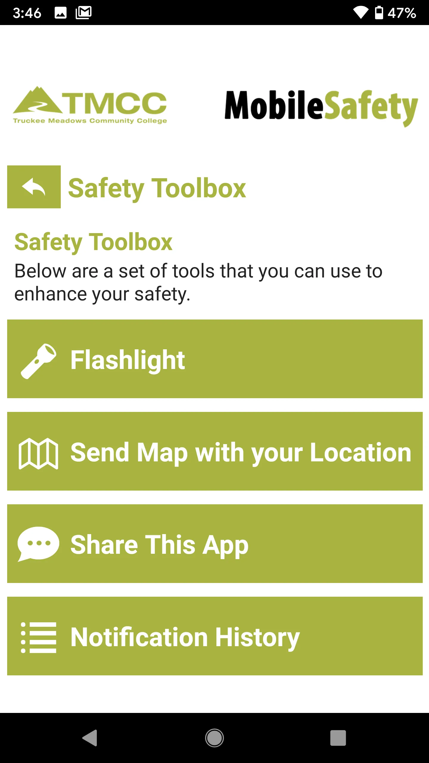 Mobile Safety - TMCC | Indus Appstore | Screenshot