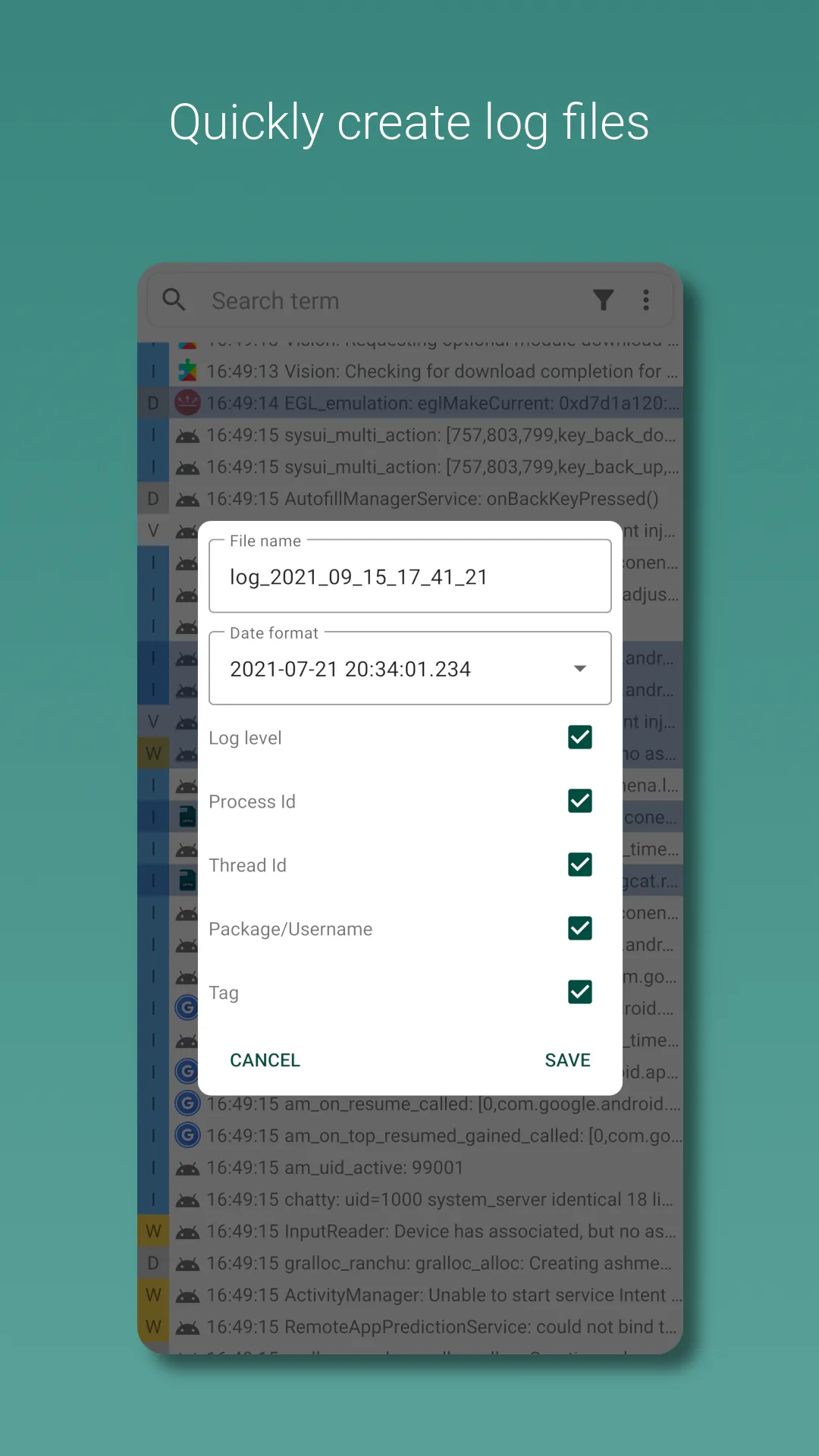 Logcat Reader Professional | Indus Appstore | Screenshot