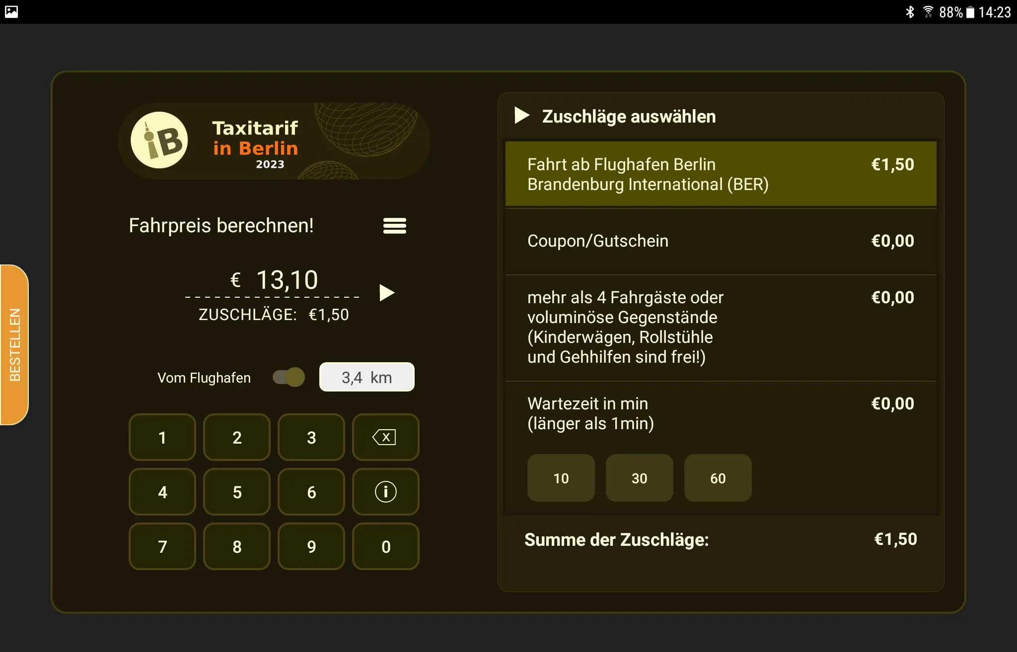 Taxitariff in Berlin | Indus Appstore | Screenshot