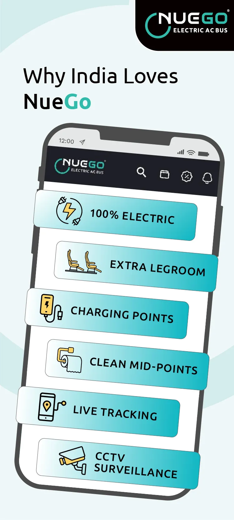 NueGo Bus Ticket Booking App | Indus Appstore | Screenshot