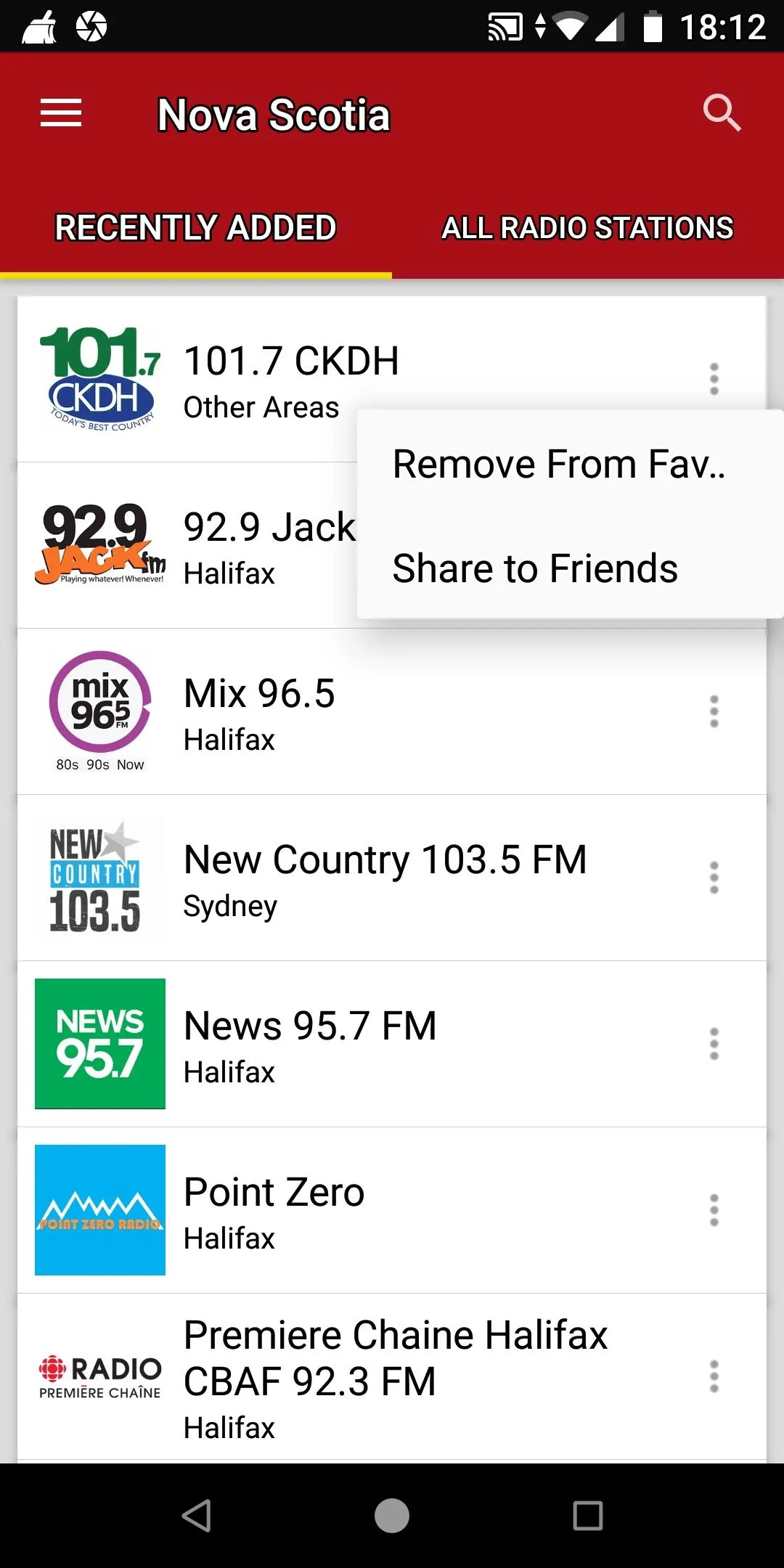 Nova Scotia Radio Stations | Indus Appstore | Screenshot