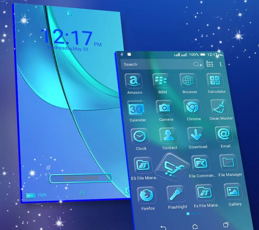 Blue Launcher Theme | Indus Appstore | Screenshot