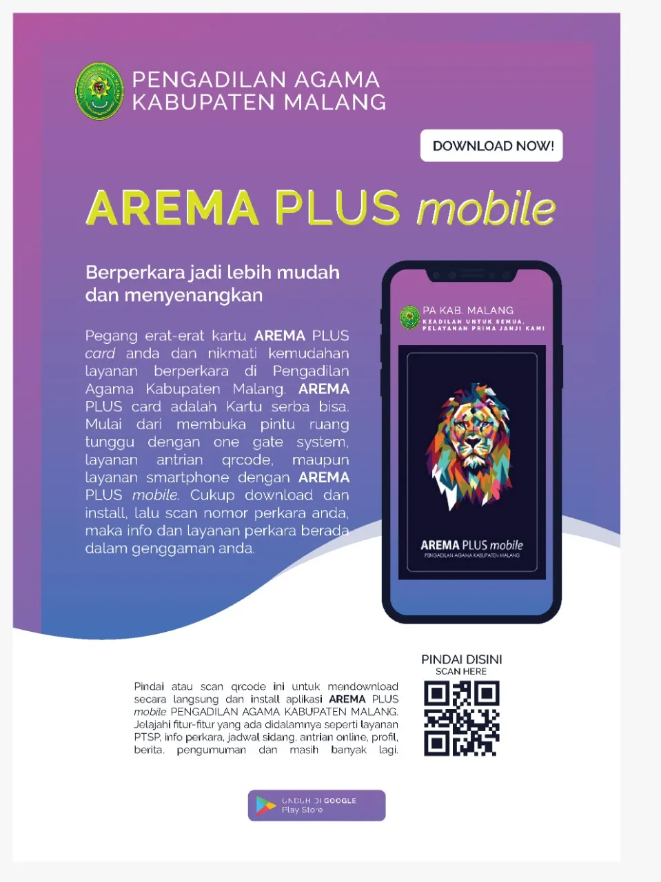 AREMA PLUS - PA KAB. MALANG | Indus Appstore | Screenshot