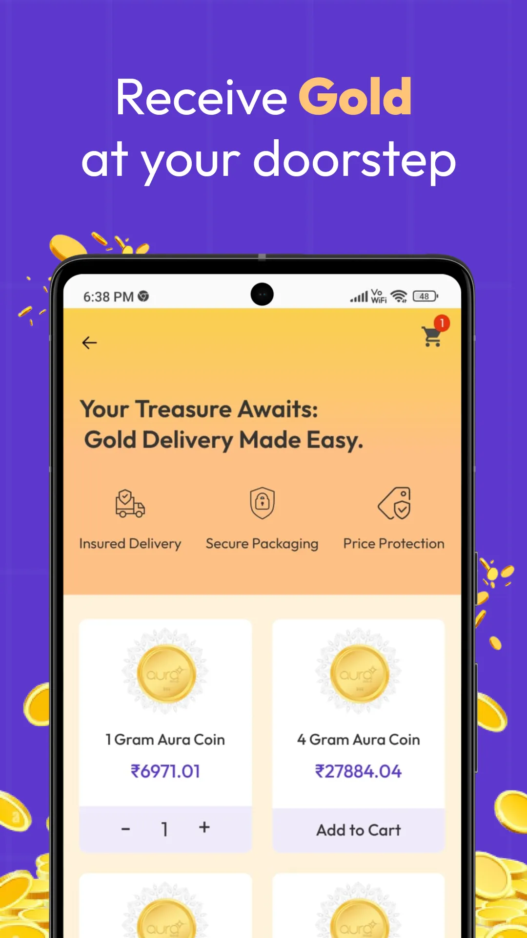 Aura - India's Gold Saving App | Indus Appstore | Screenshot
