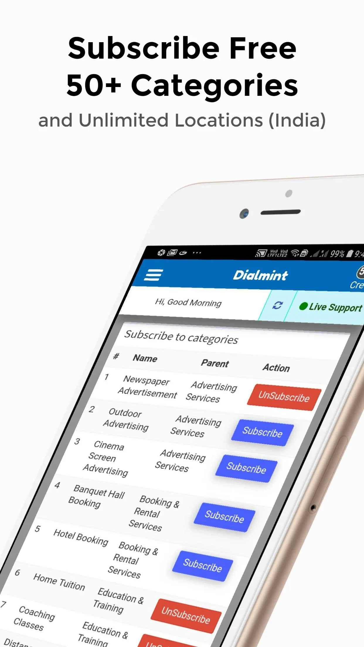 Dialmint Partner Customer Lead | Indus Appstore | Screenshot