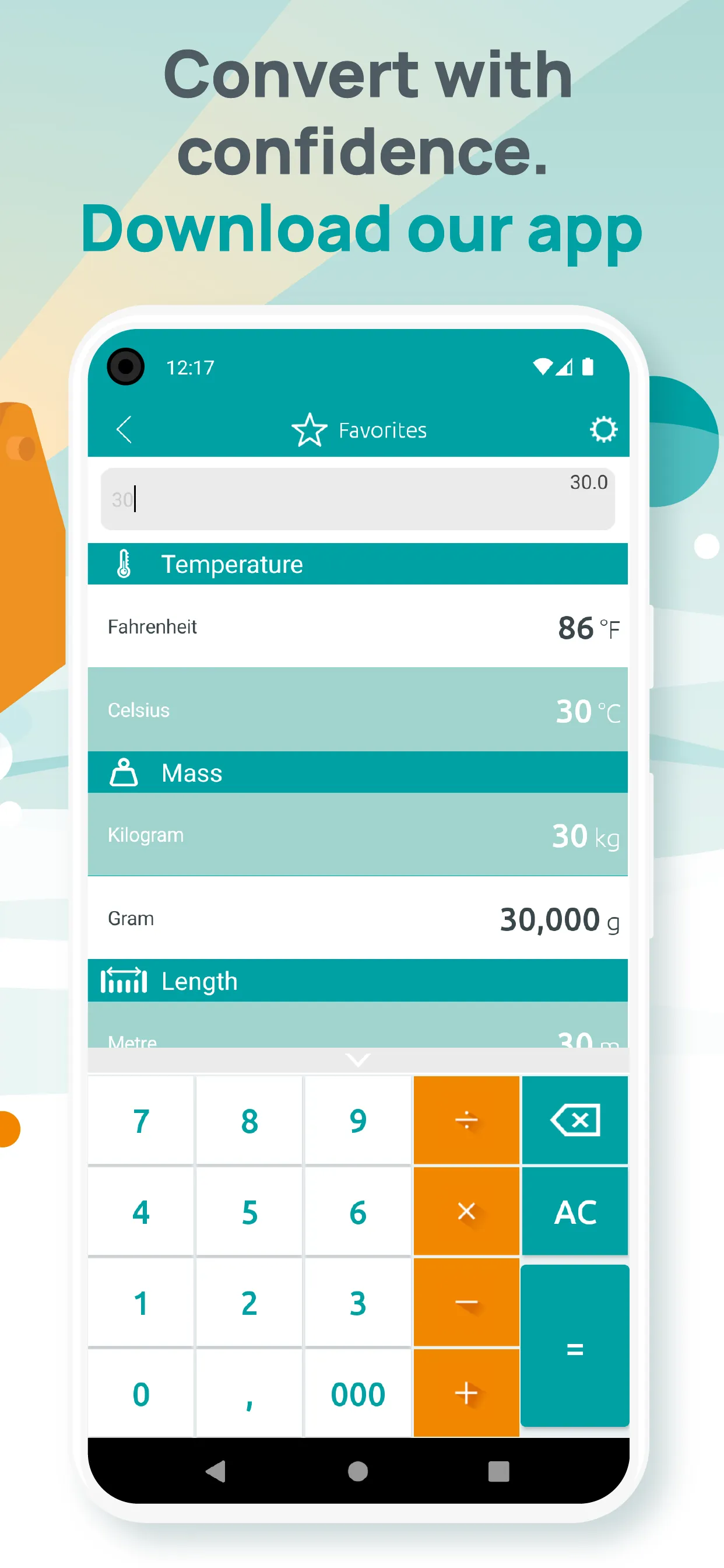 Unit converter, Convert metric | Indus Appstore | Screenshot