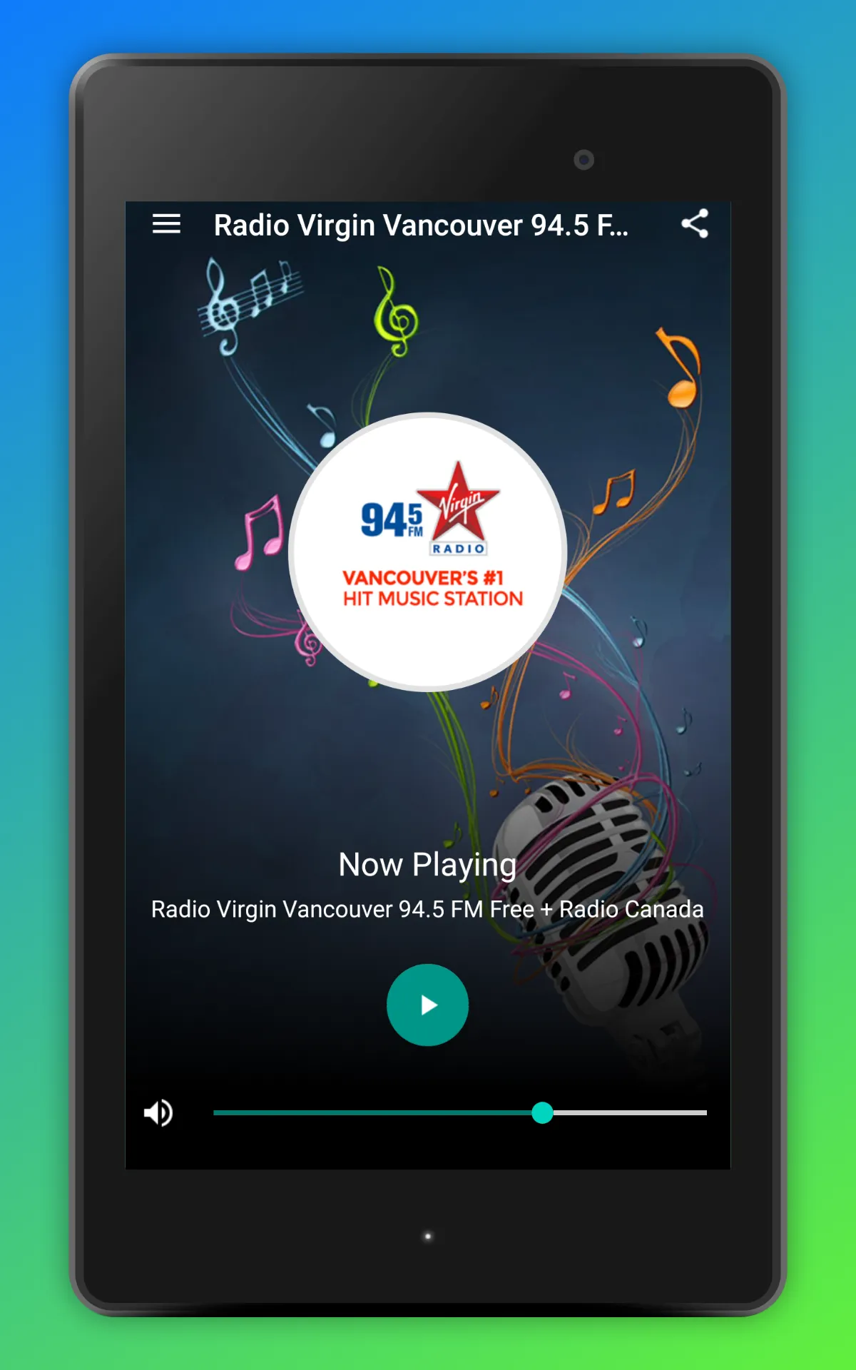 Virgin Radio Vancouver 94.5 FM | Indus Appstore | Screenshot