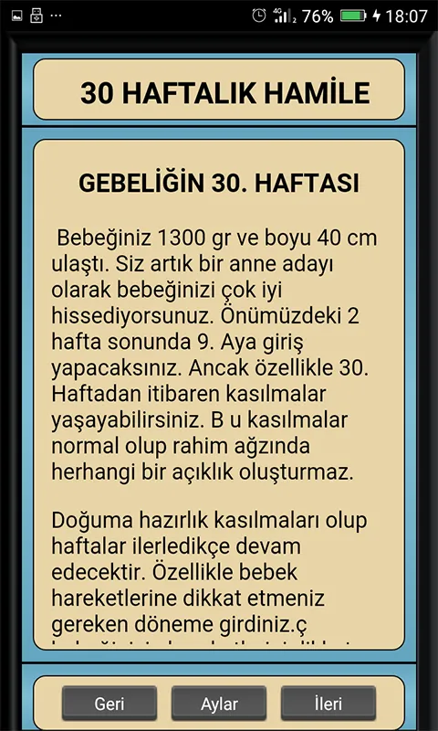 Hamilelik Gelişimi Hafta Hafta | Indus Appstore | Screenshot