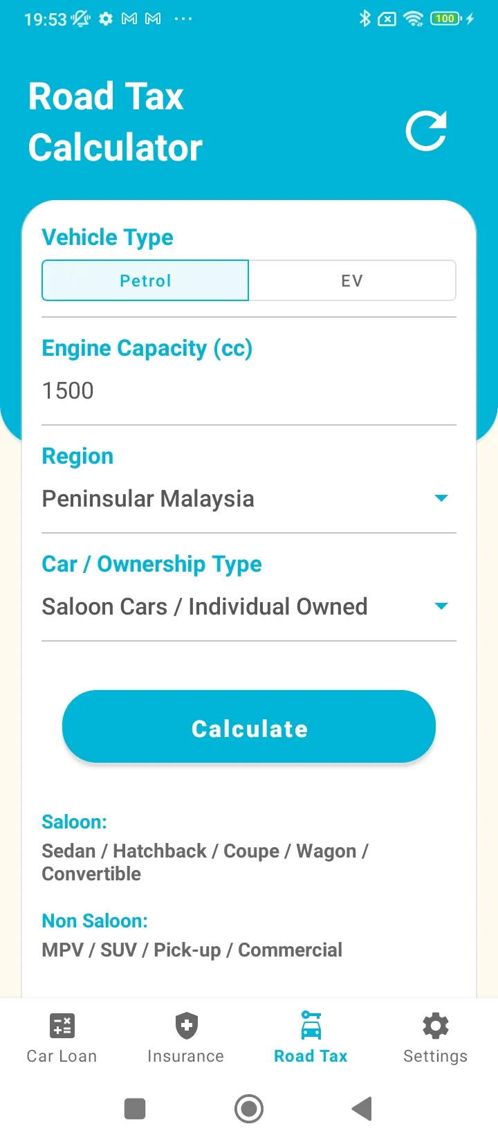 Car Loan Calculator (Malaysia) | Indus Appstore | Screenshot