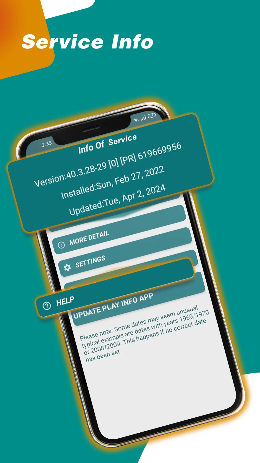 Services Update Info | Indus Appstore | Screenshot