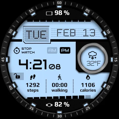 Digitec Watch Face | Indus Appstore | Screenshot