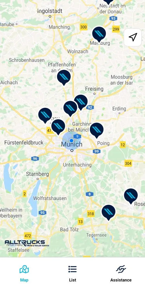 Alltrucks Map | Indus Appstore | Screenshot