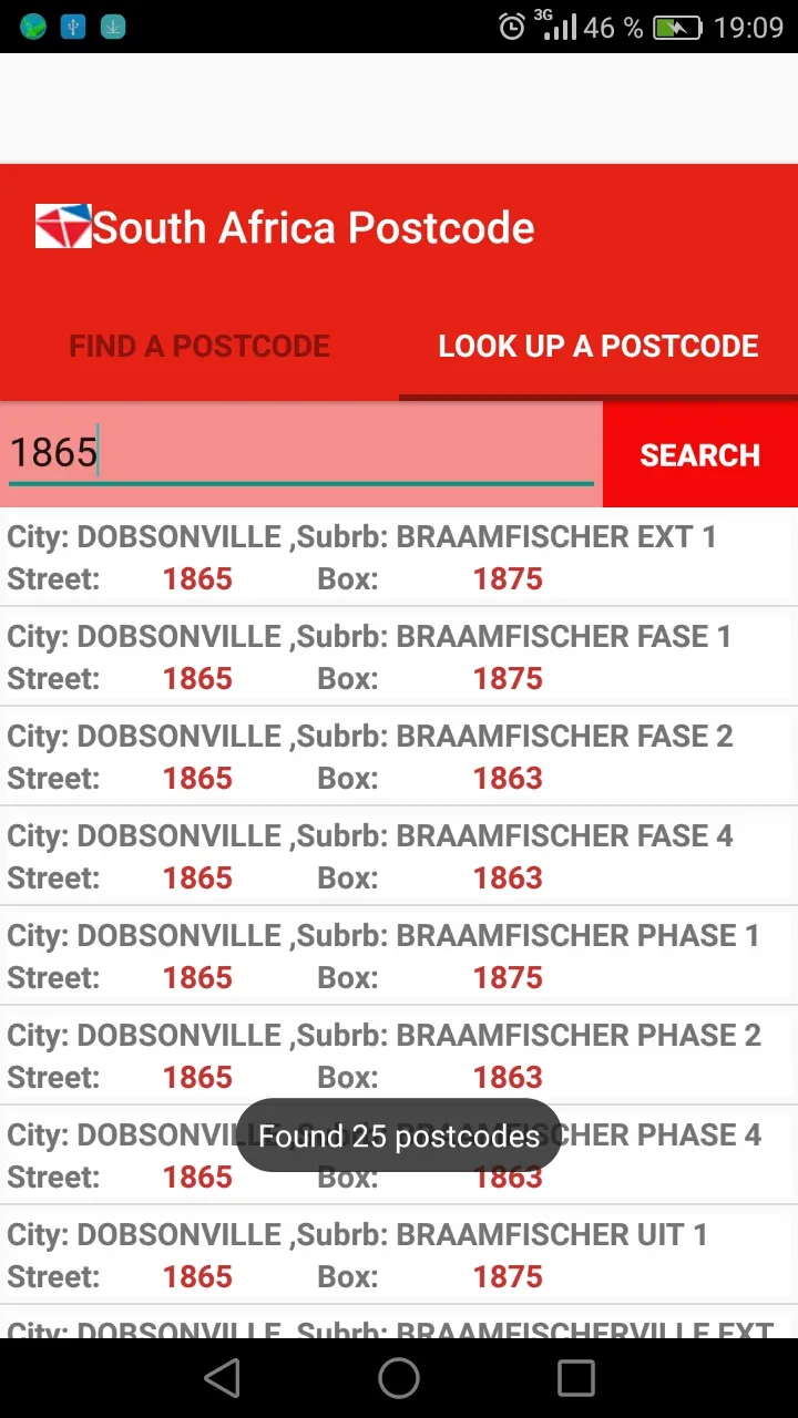 South Africa Postal Code | Indus Appstore | Screenshot