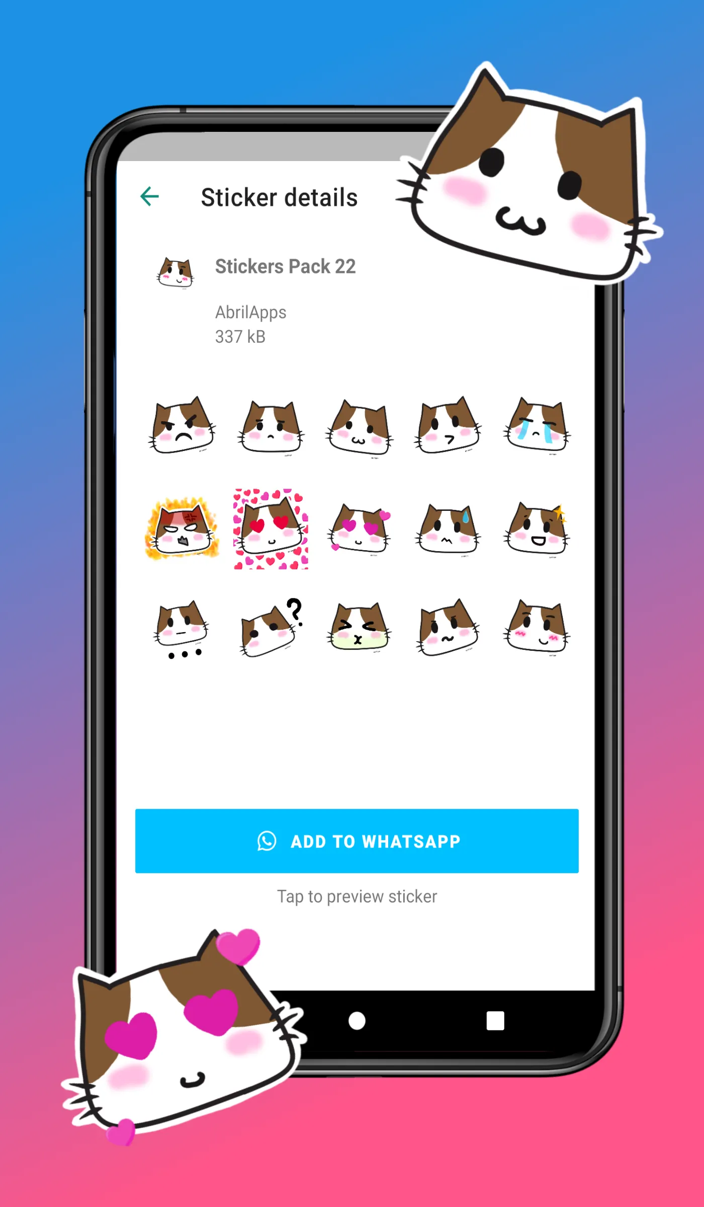 WAStickerApps Stickers Cats | Indus Appstore | Screenshot