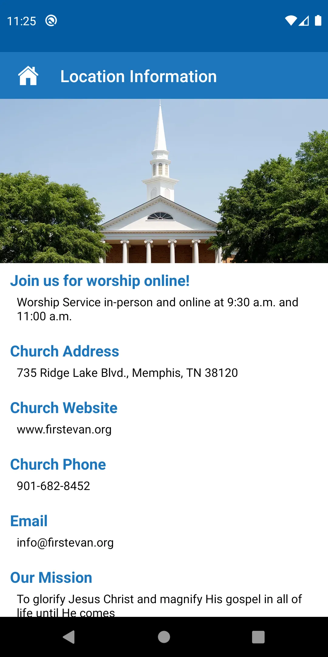 First Evangelical Church | Indus Appstore | Screenshot