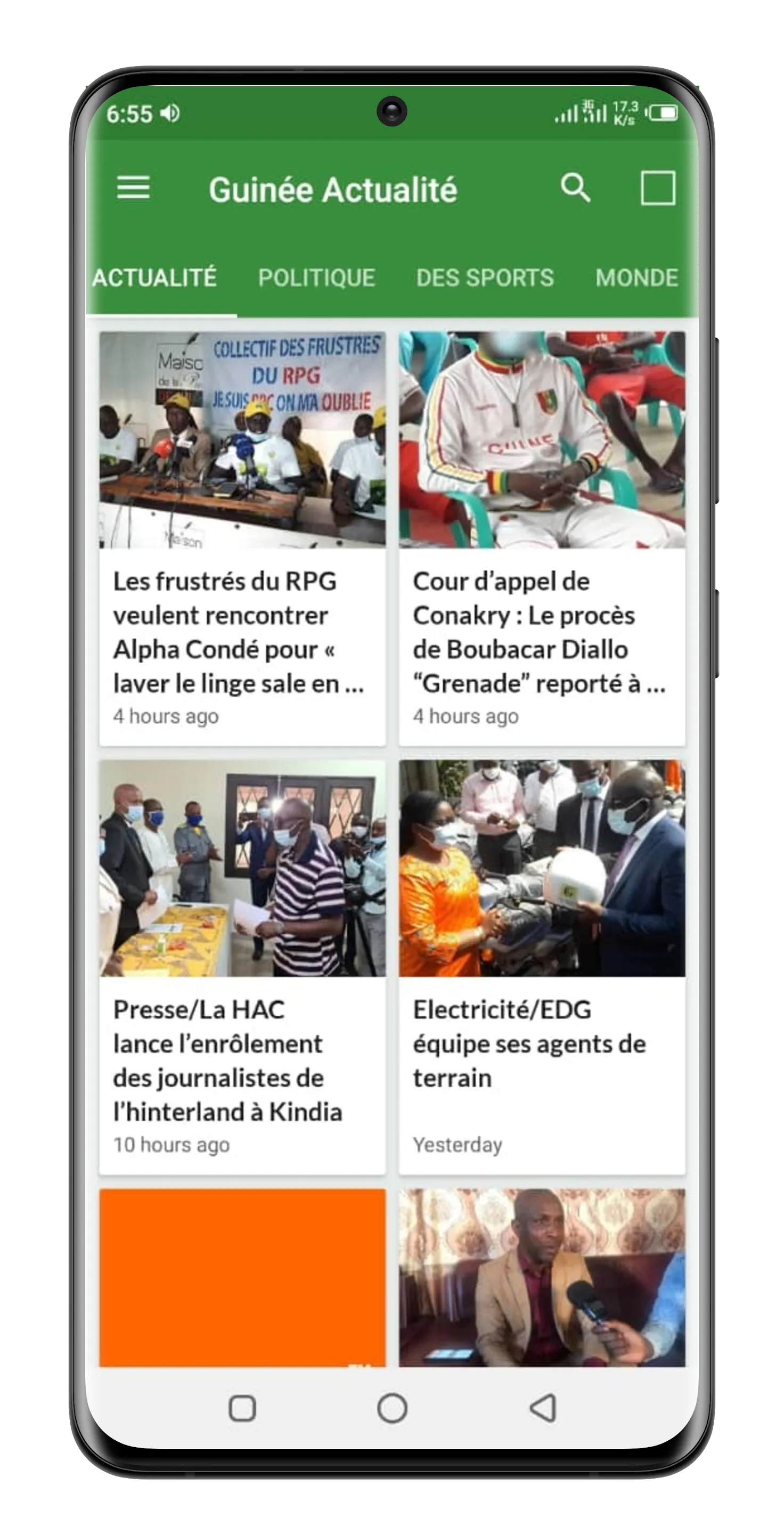 Guinée Actualités. | Indus Appstore | Screenshot