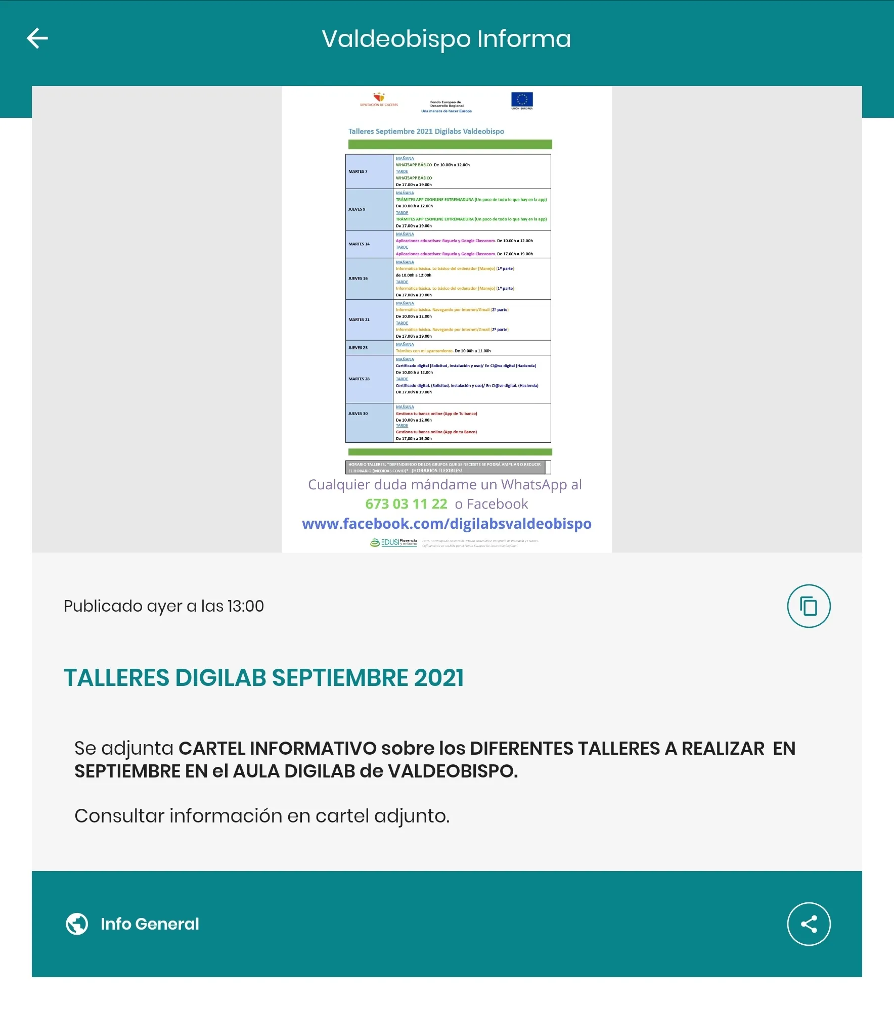 Valdeobispo Informa | Indus Appstore | Screenshot