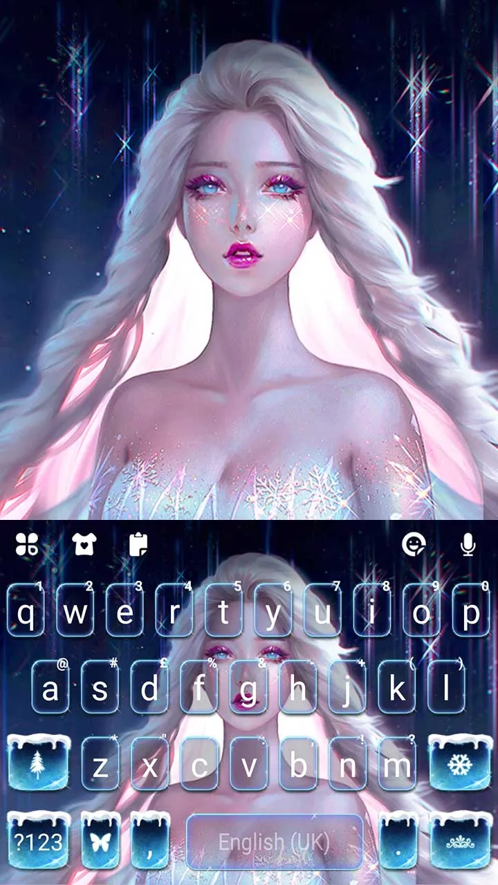 Ice Princess Keyboard Backgrou | Indus Appstore | Screenshot