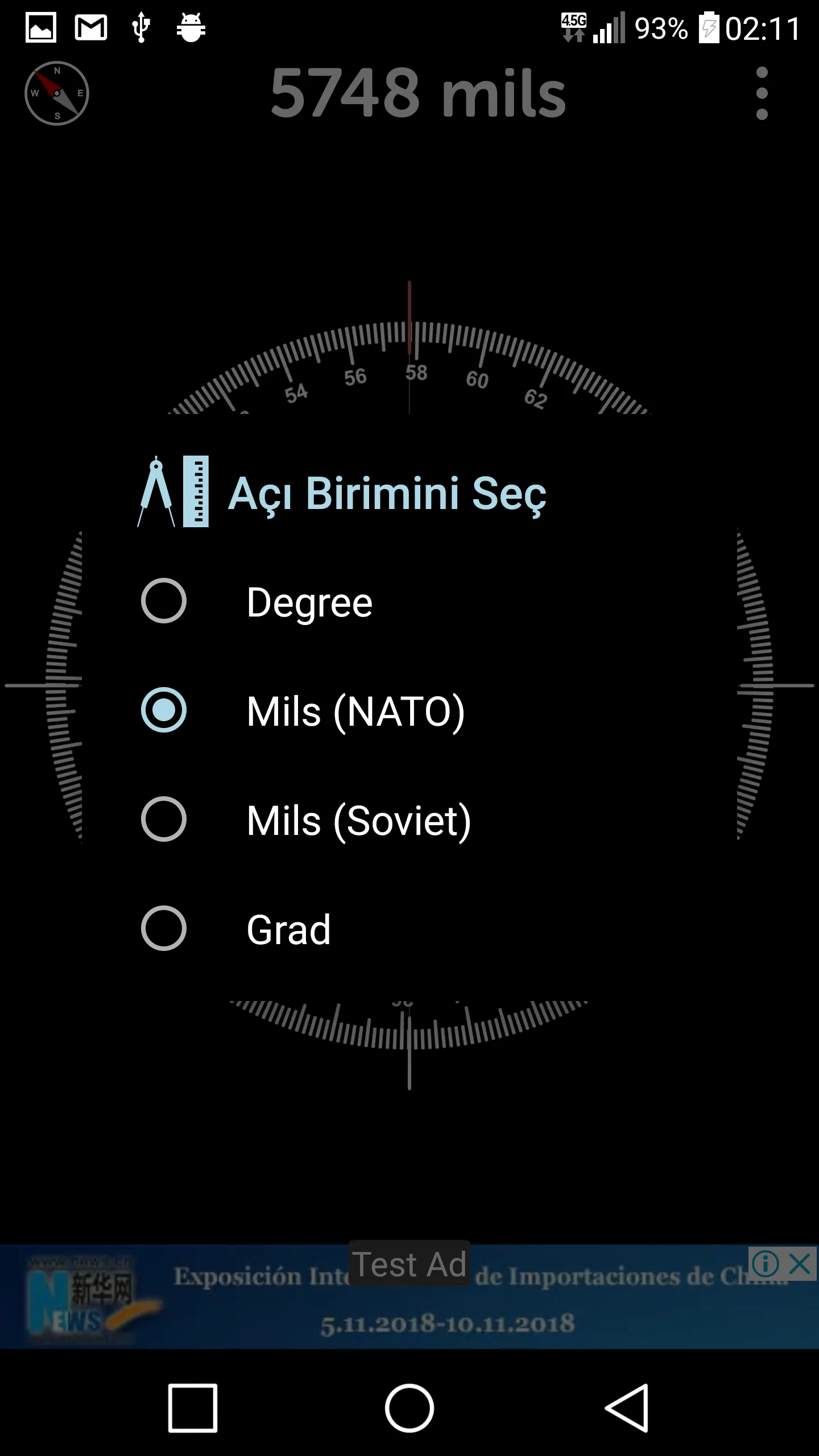 Mil & Grad Compass | Indus Appstore | Screenshot