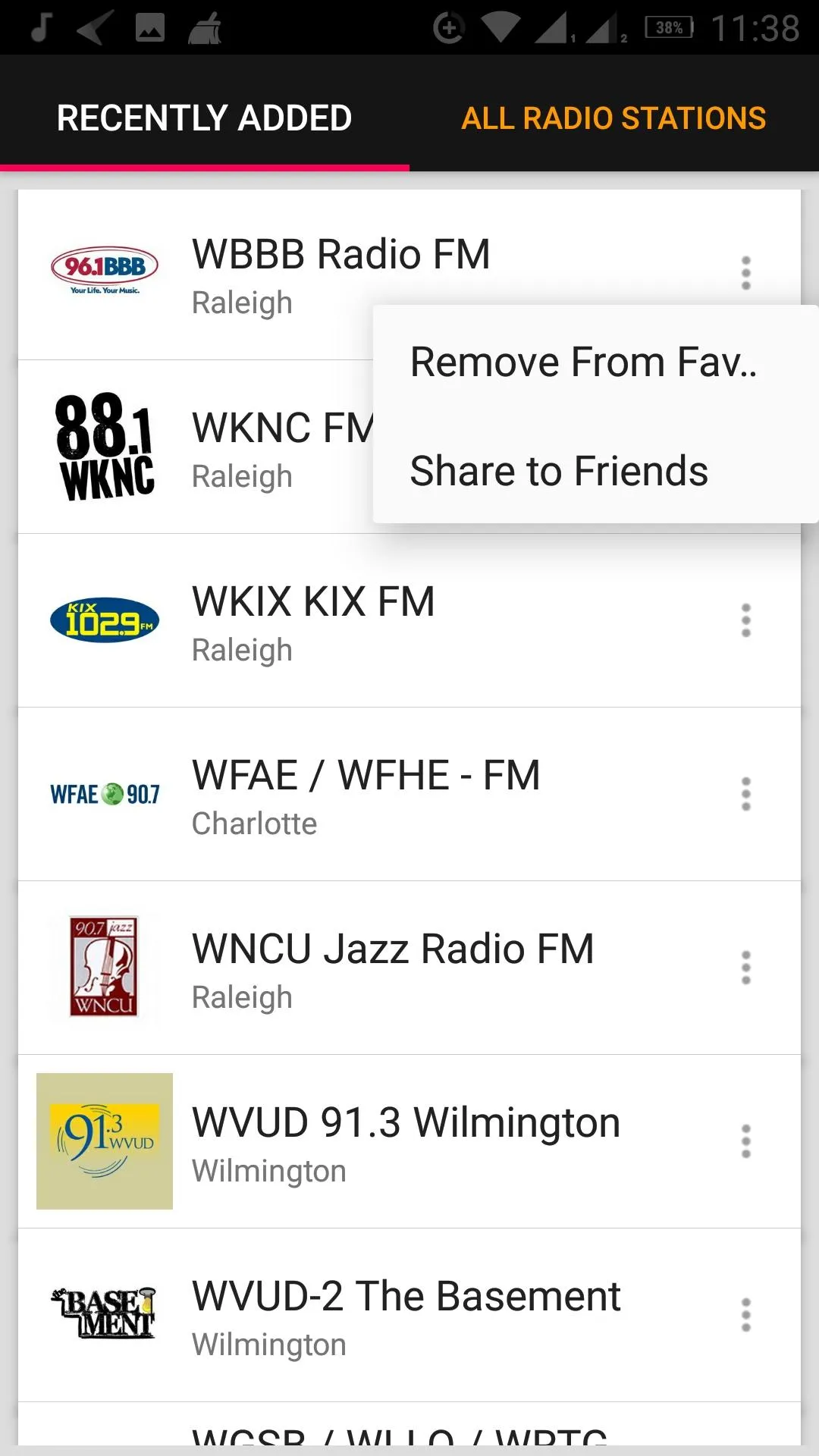 North Carolina Radio Stations | Indus Appstore | Screenshot