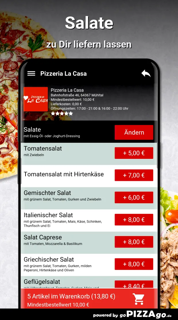 Pizzeria La Casa Mühltal | Indus Appstore | Screenshot