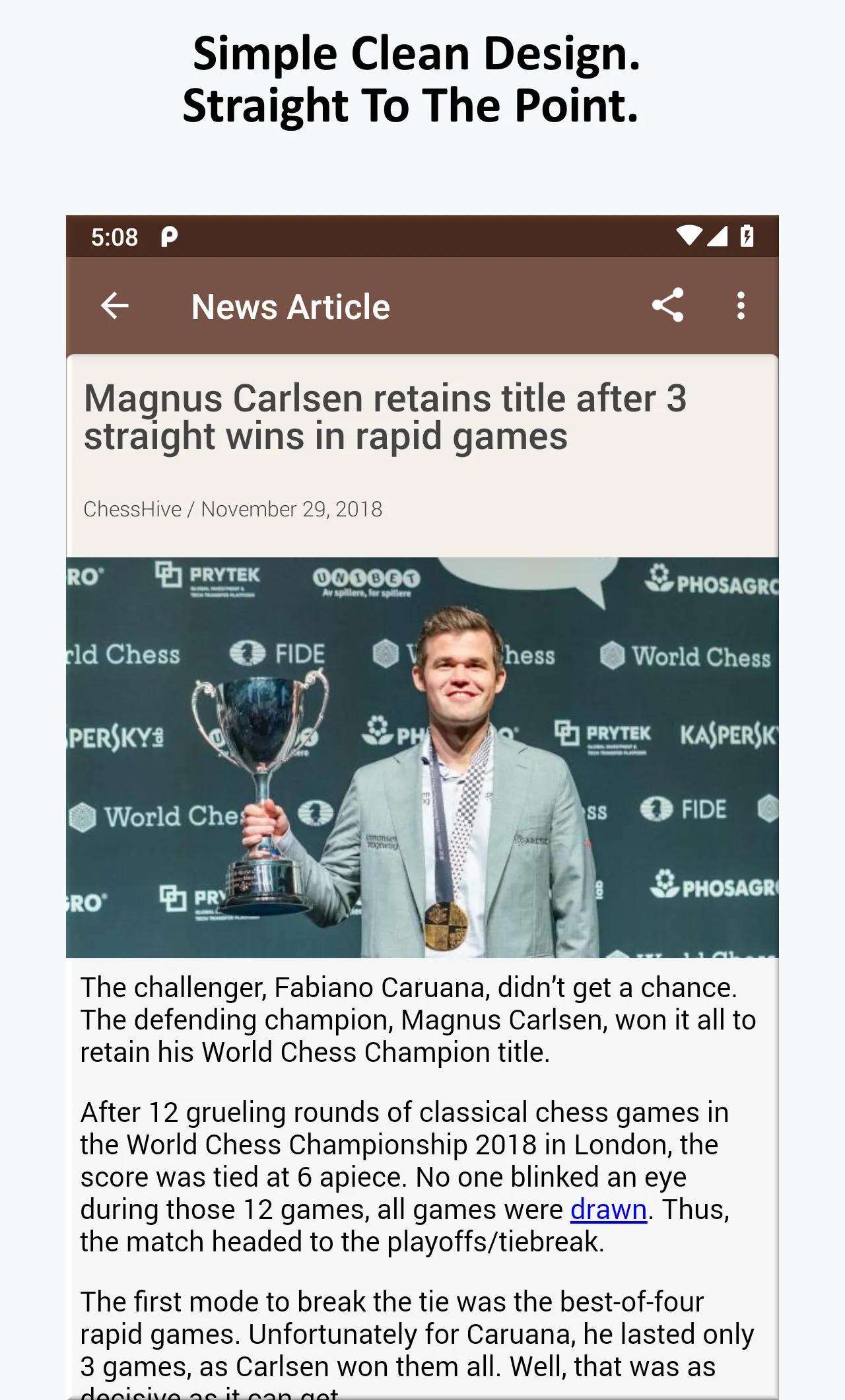 Chess News | Indus Appstore | Screenshot