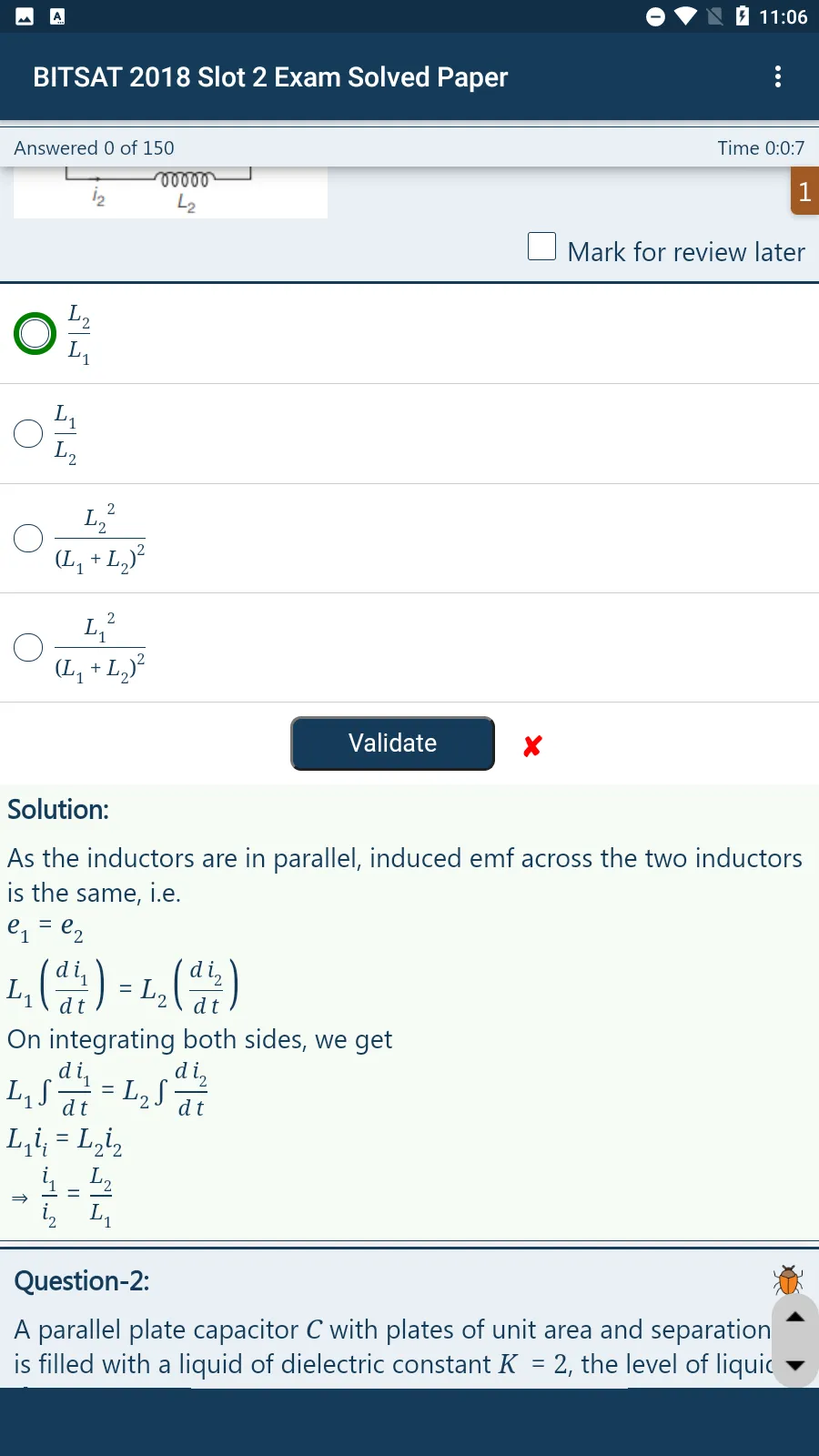 BITSAT Exam Previous Papers | Indus Appstore | Screenshot