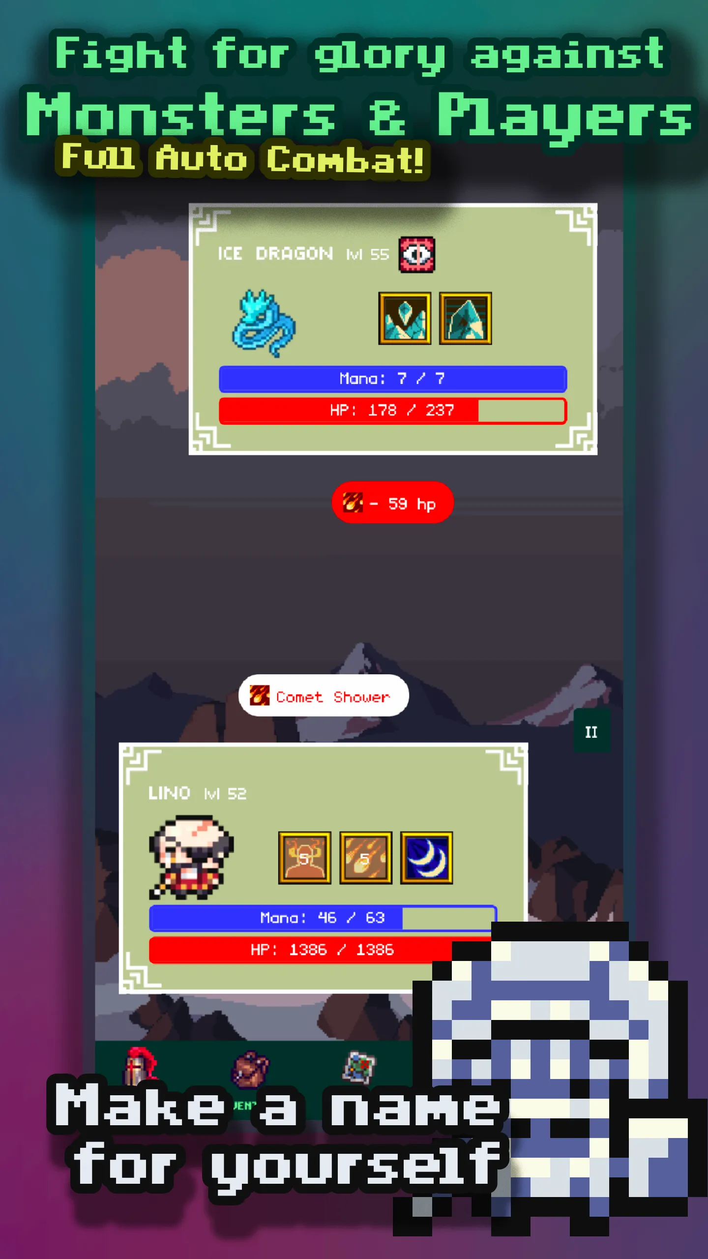 Pixel Odyssey: 2D Text MMORPG | Indus Appstore | Screenshot