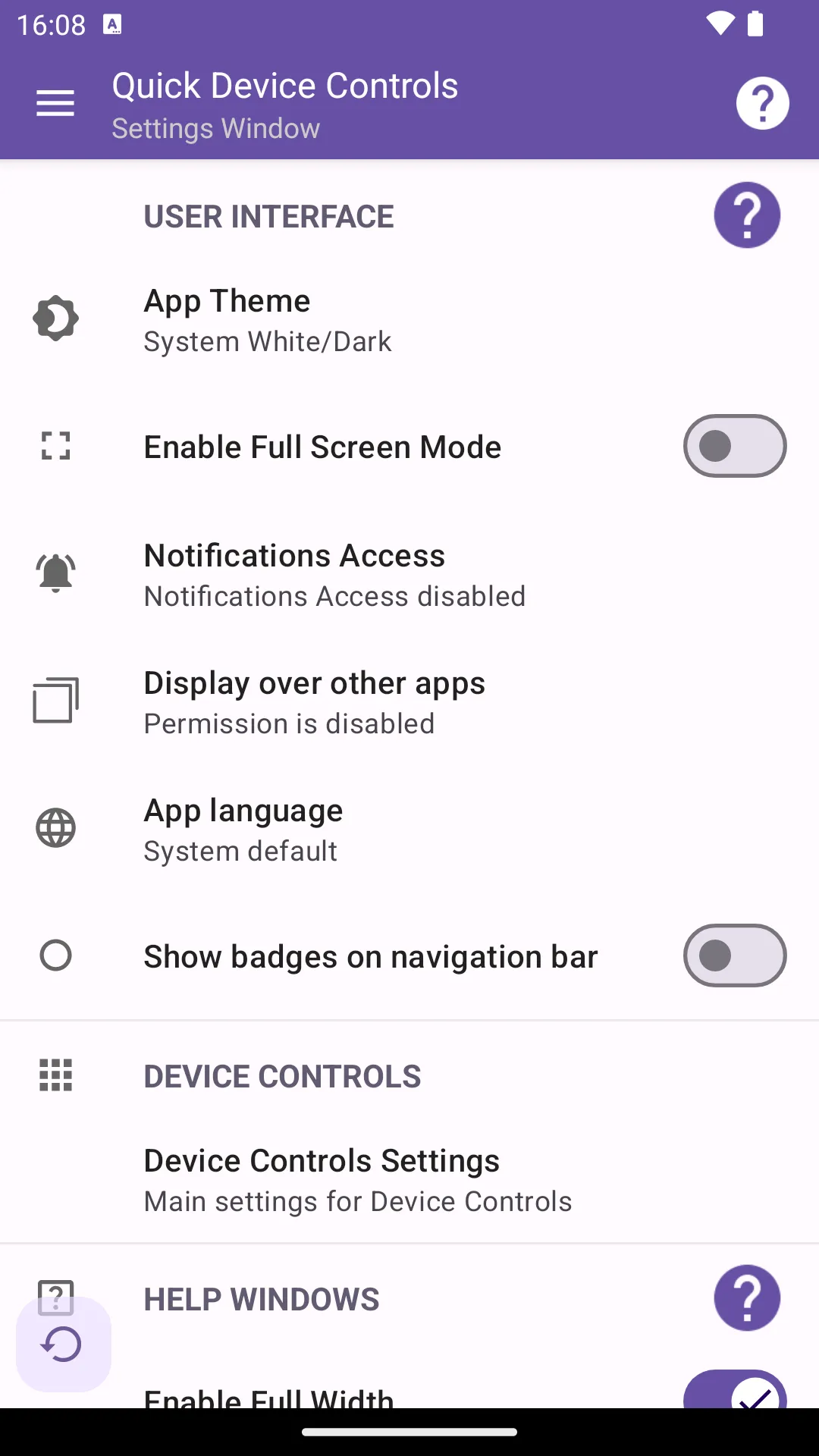 Quick Device Controls | Indus Appstore | Screenshot