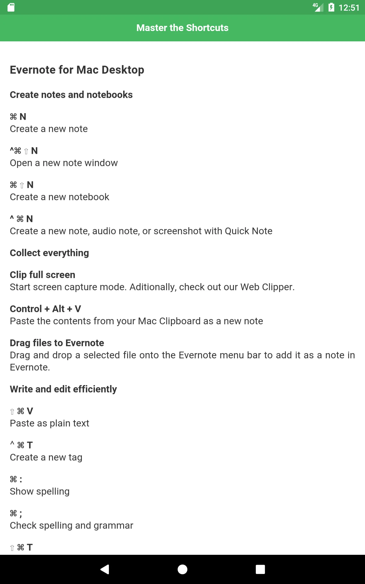 User Guide for Evernote | Indus Appstore | Screenshot