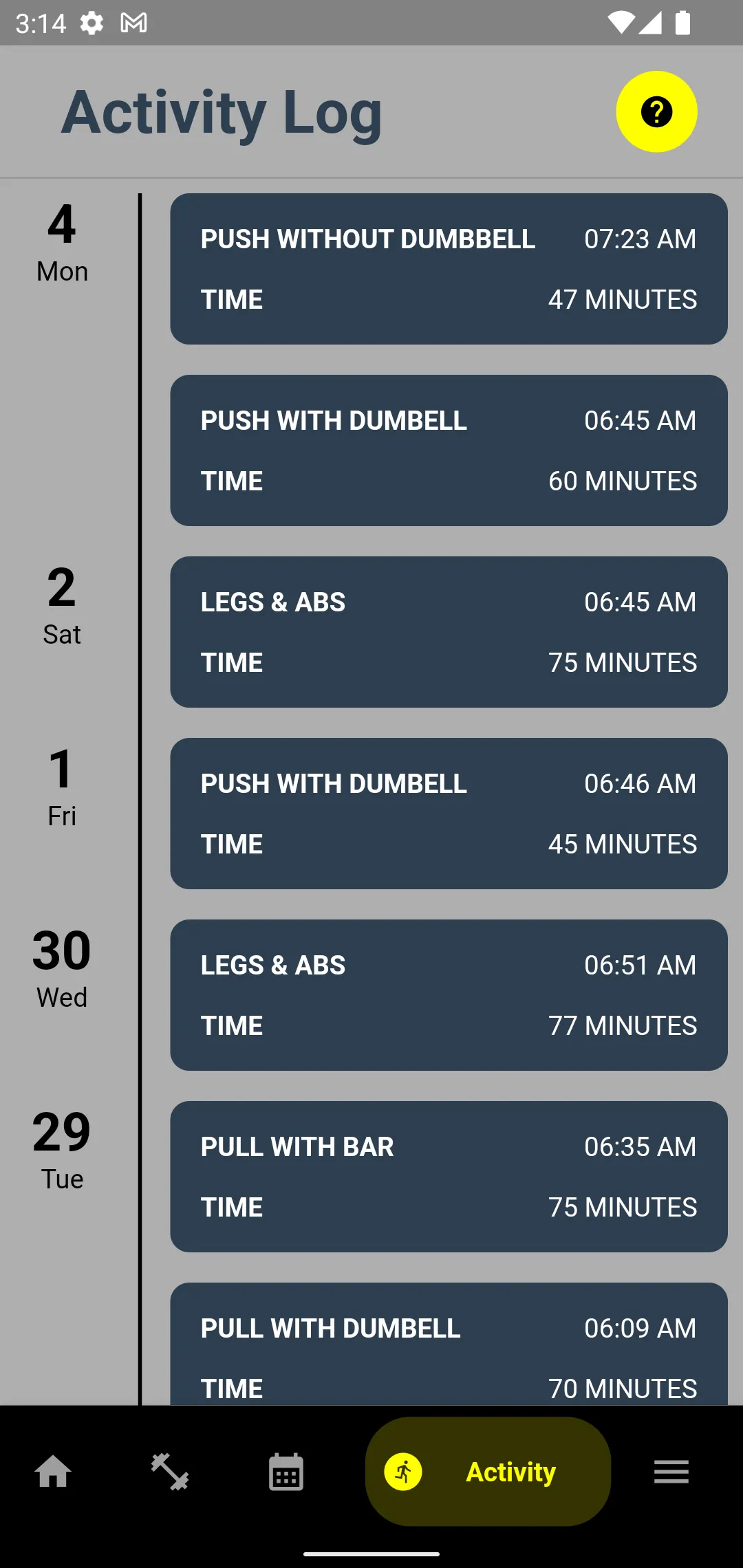 Custom Workout with Journal | Indus Appstore | Screenshot