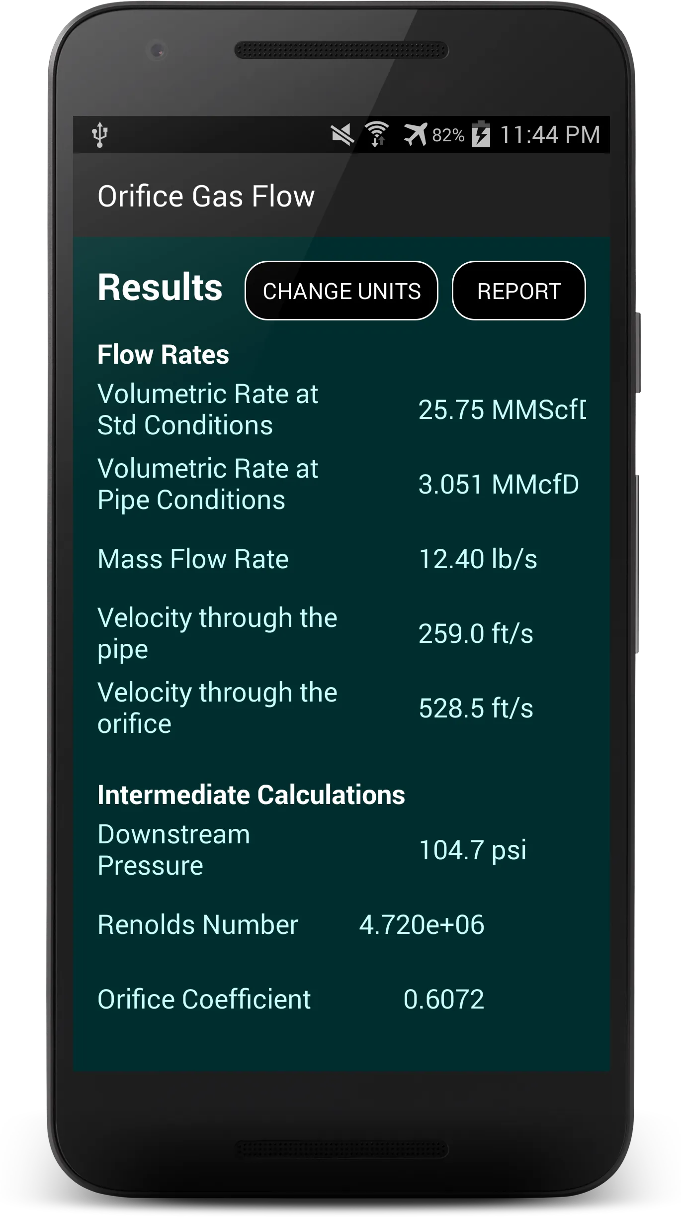 Orifice Gas Flow | Indus Appstore | Screenshot