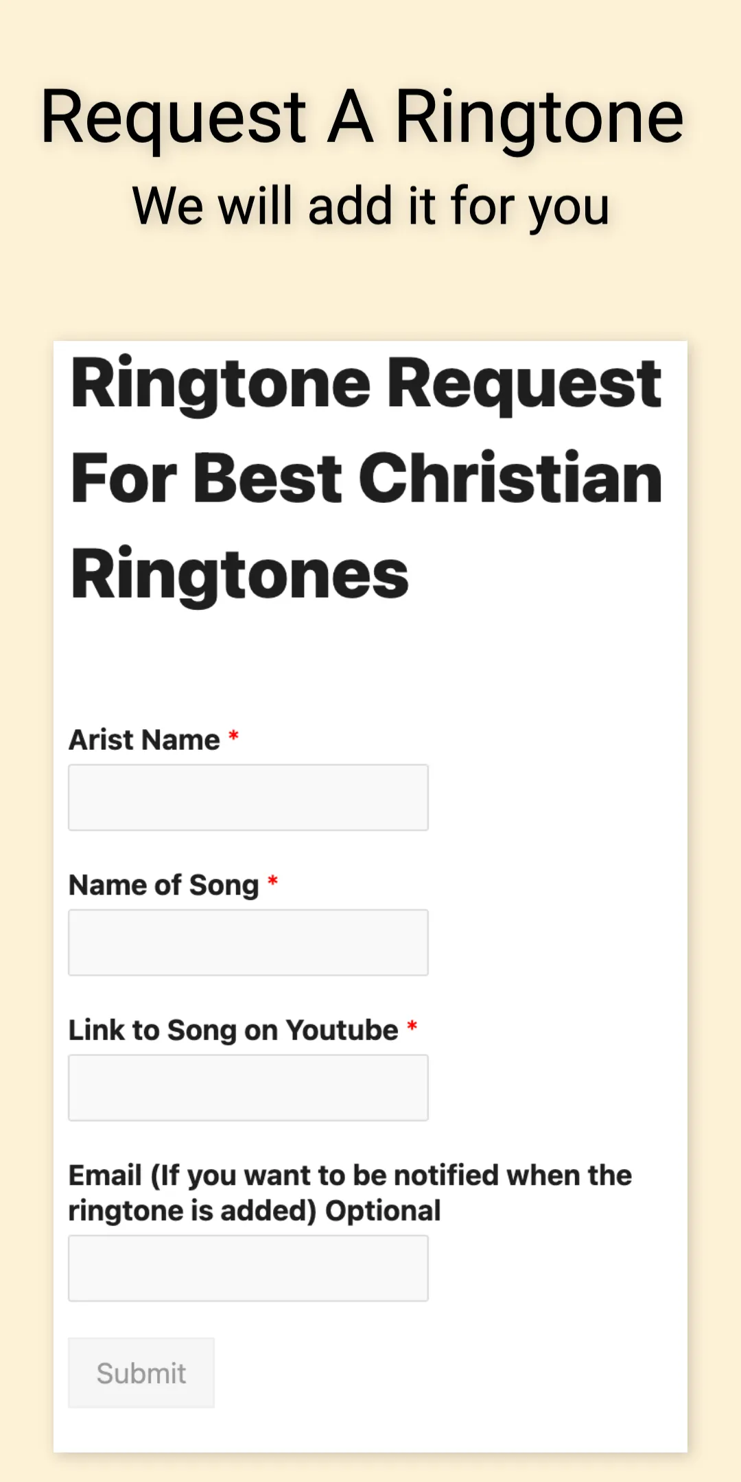 Christian Music Ringtones | Indus Appstore | Screenshot