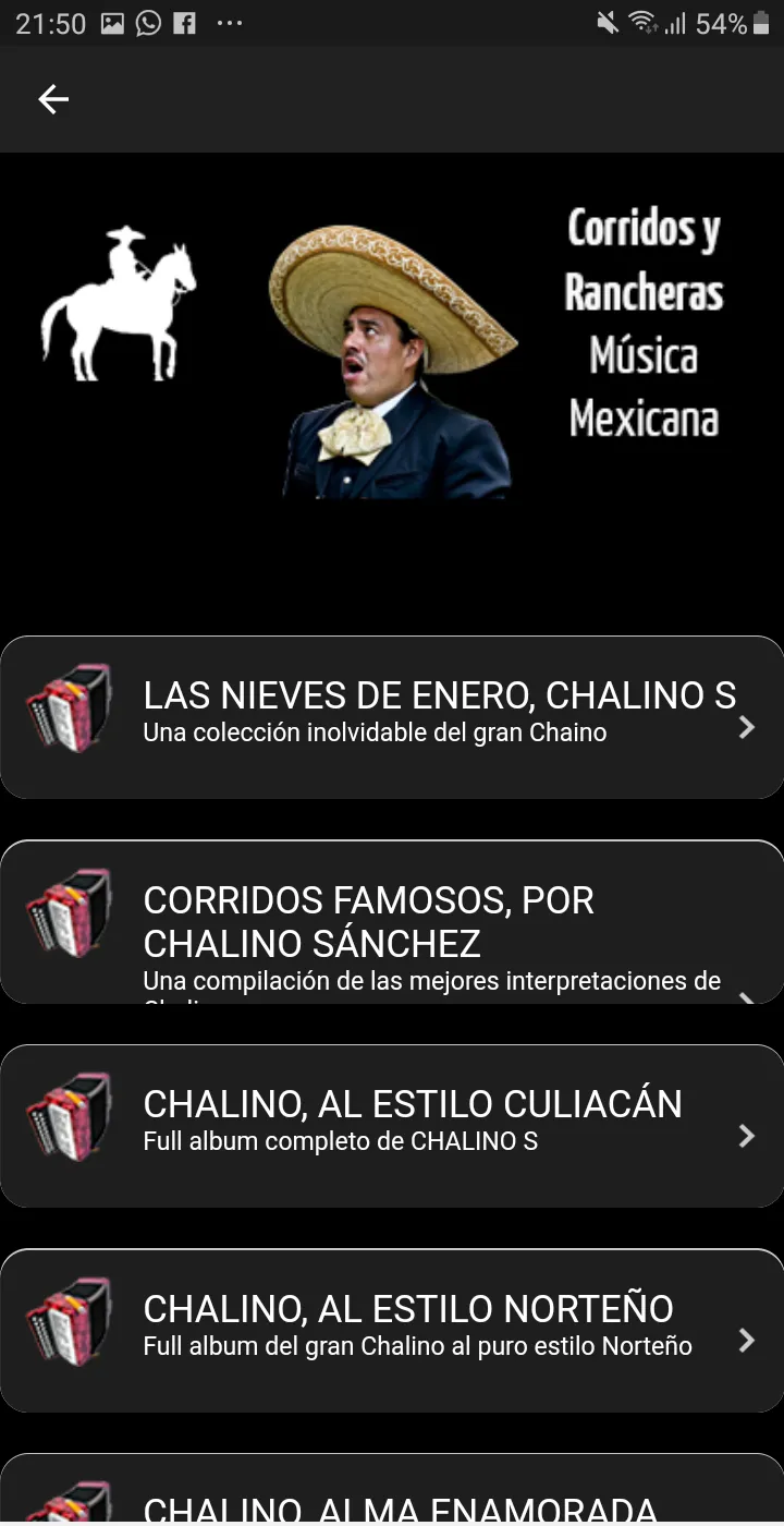 Corridos mexicanos y rancheras | Indus Appstore | Screenshot