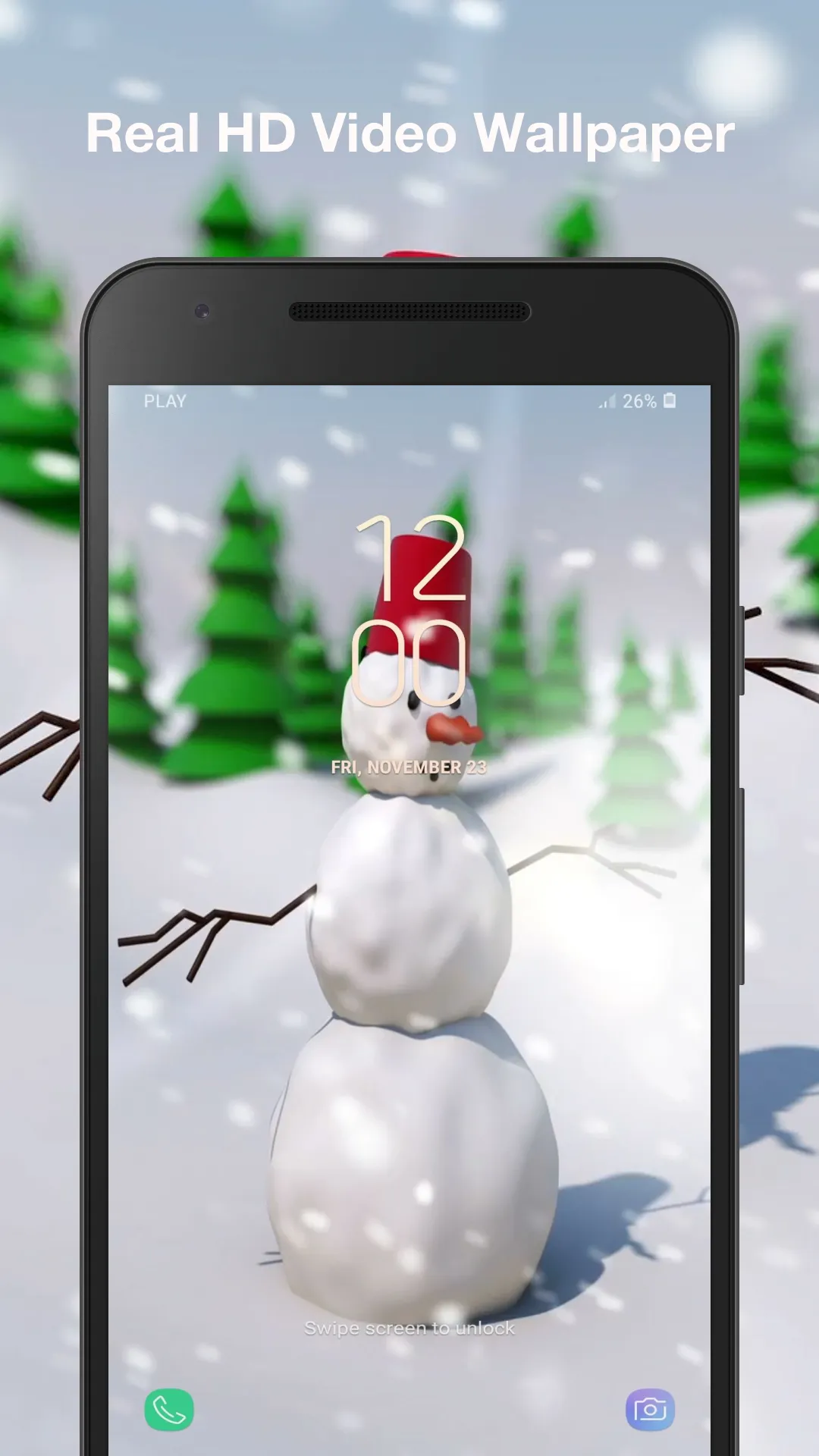 3d Snowman Live Wallpaper | Indus Appstore | Screenshot