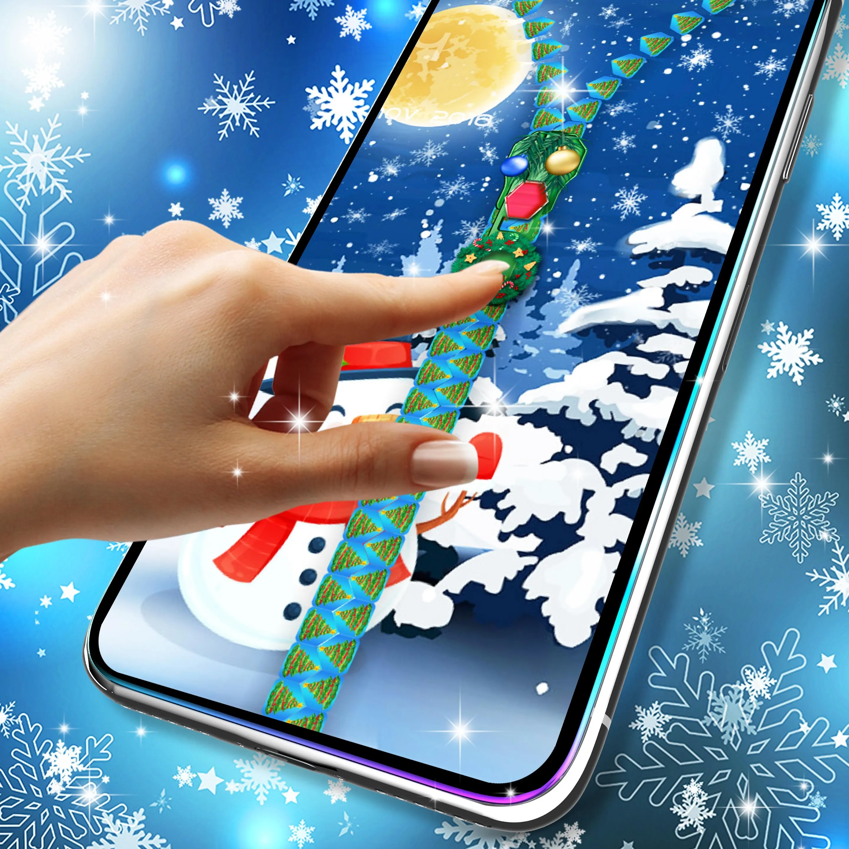 Winter snow lock screen | Indus Appstore | Screenshot