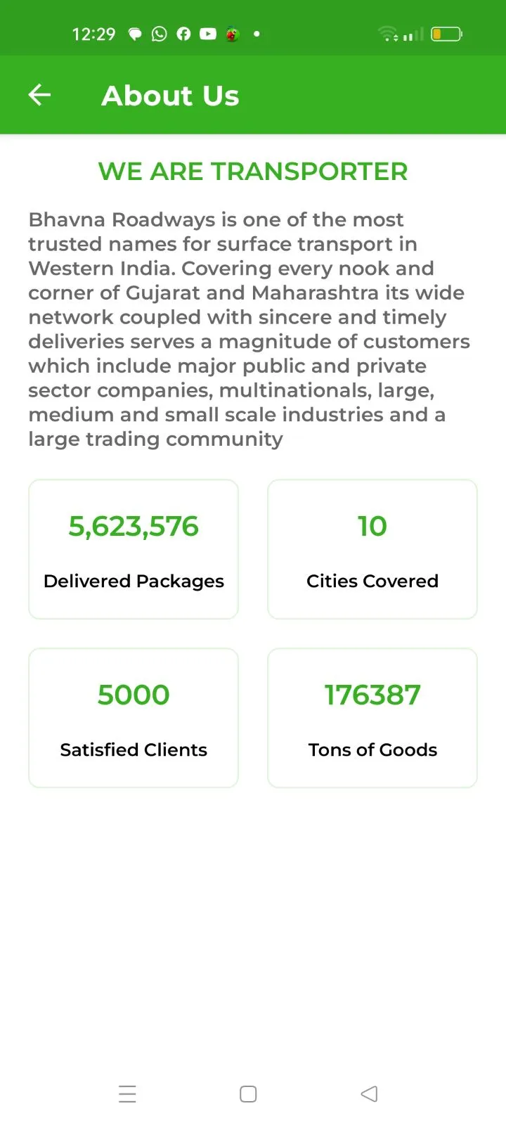 Bhavna Roadways | Indus Appstore | Screenshot