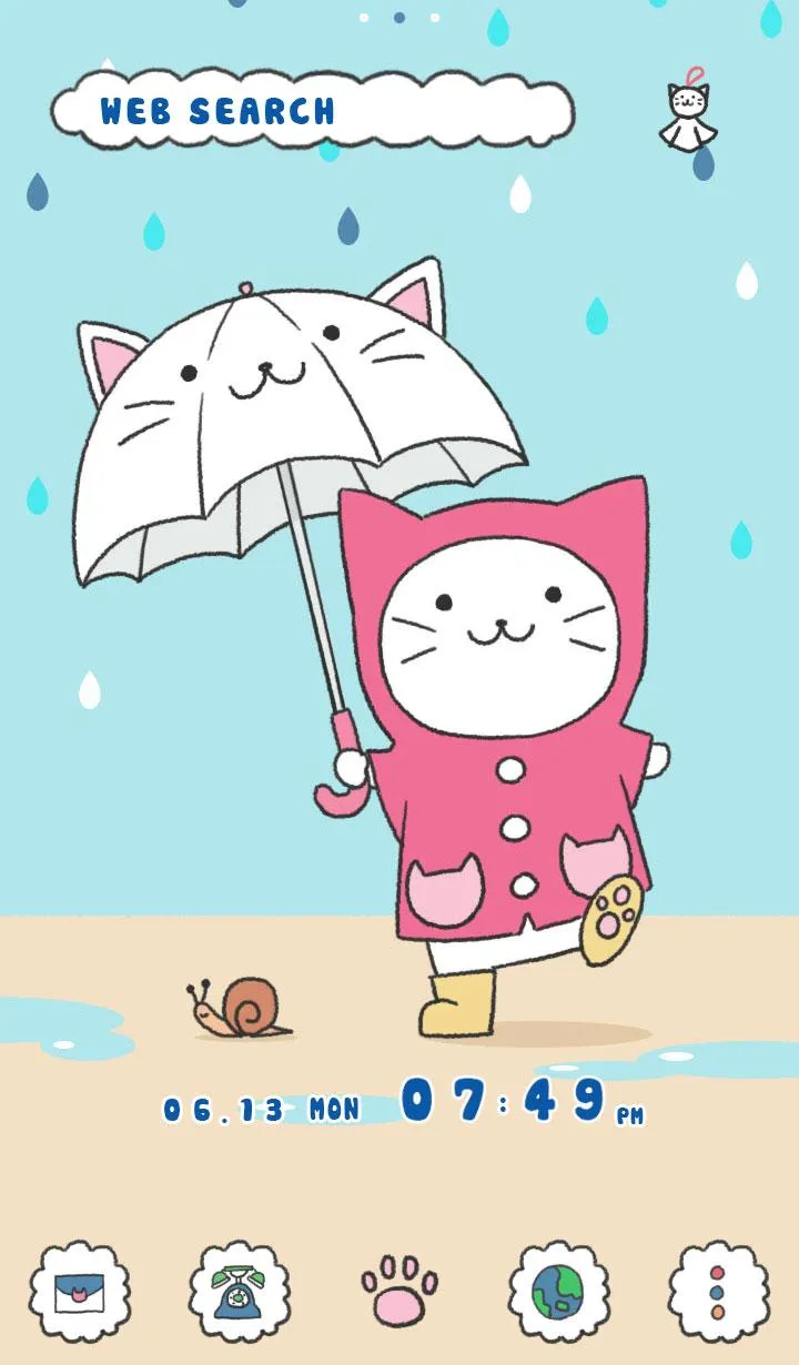 Kitty on a Rainy Day  Theme | Indus Appstore | Screenshot